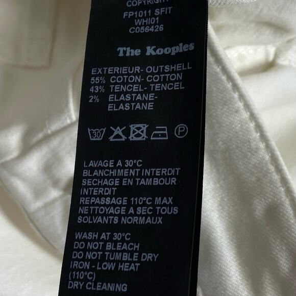 The Kooples Womens Lace Up White Skull detail Skinny  Jeans Size 29 Short - Picture 6 of 10